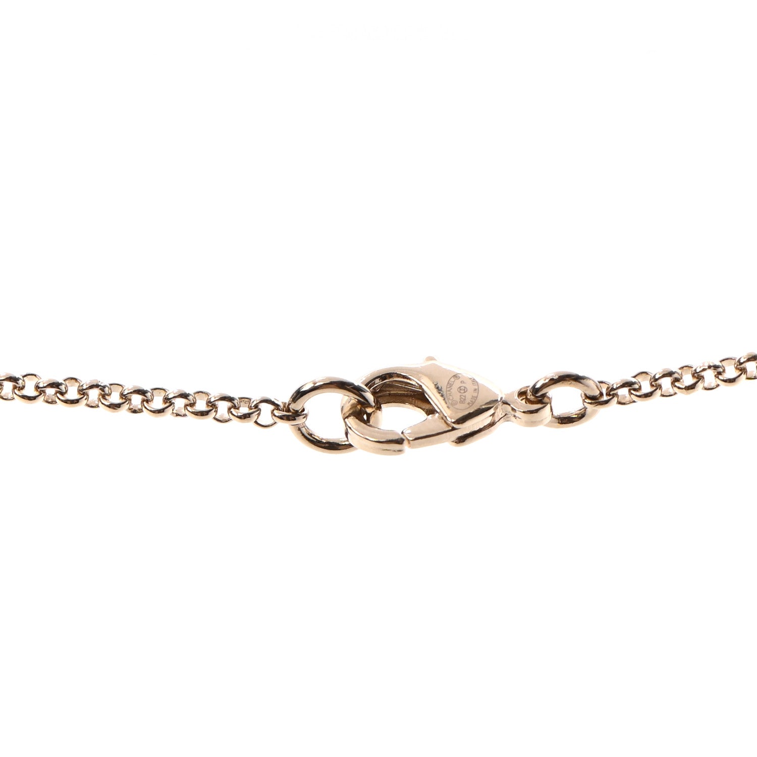 Chanel CC Heart Chain Pendant Necklace Gold 4 of 5