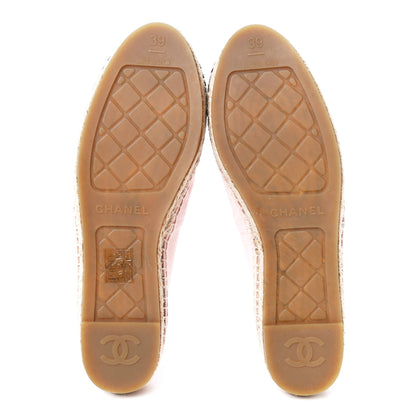 Chanel Denim Toile CC Espadrilles 39 Pink Black 5 of 11