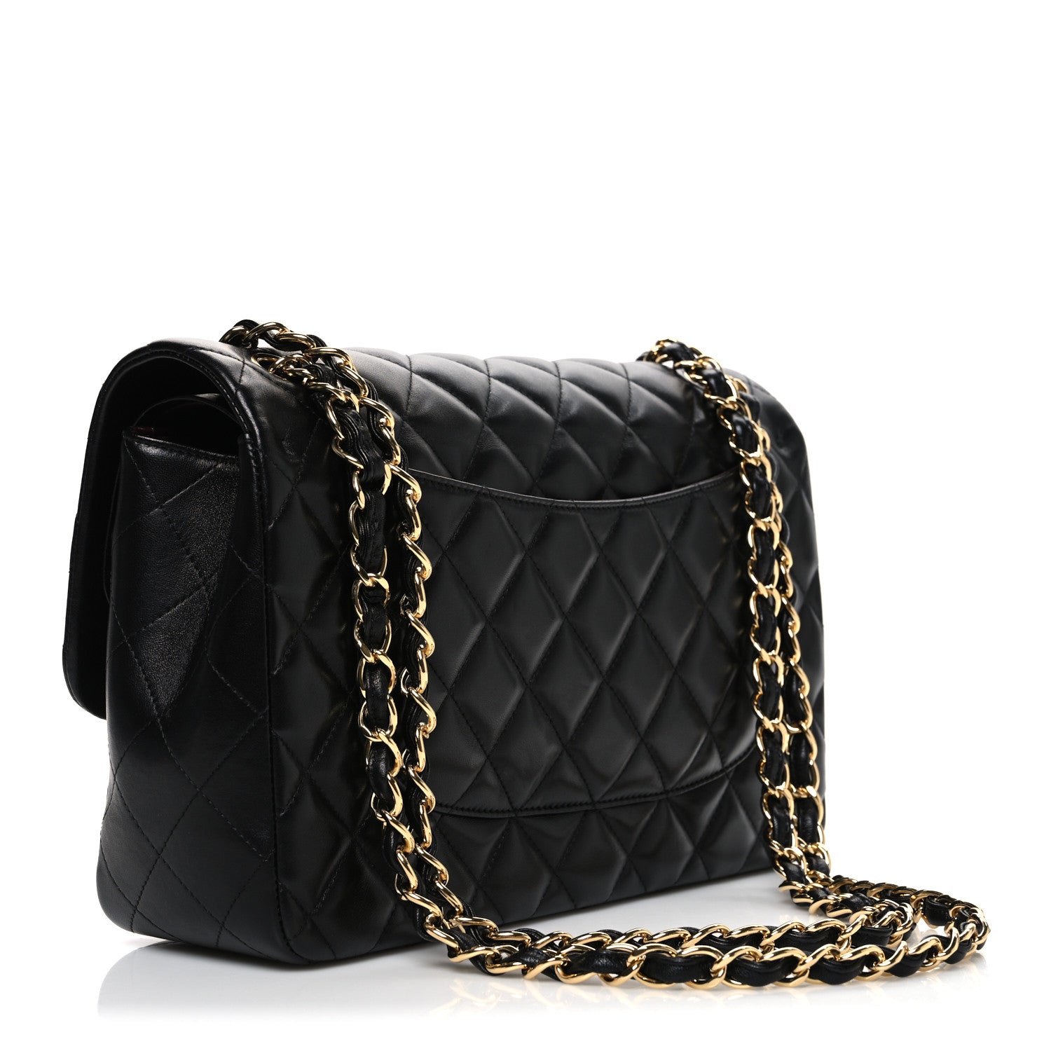 Chanel Lambskin Quilted Jumbo Double Flap Black 3 of 10