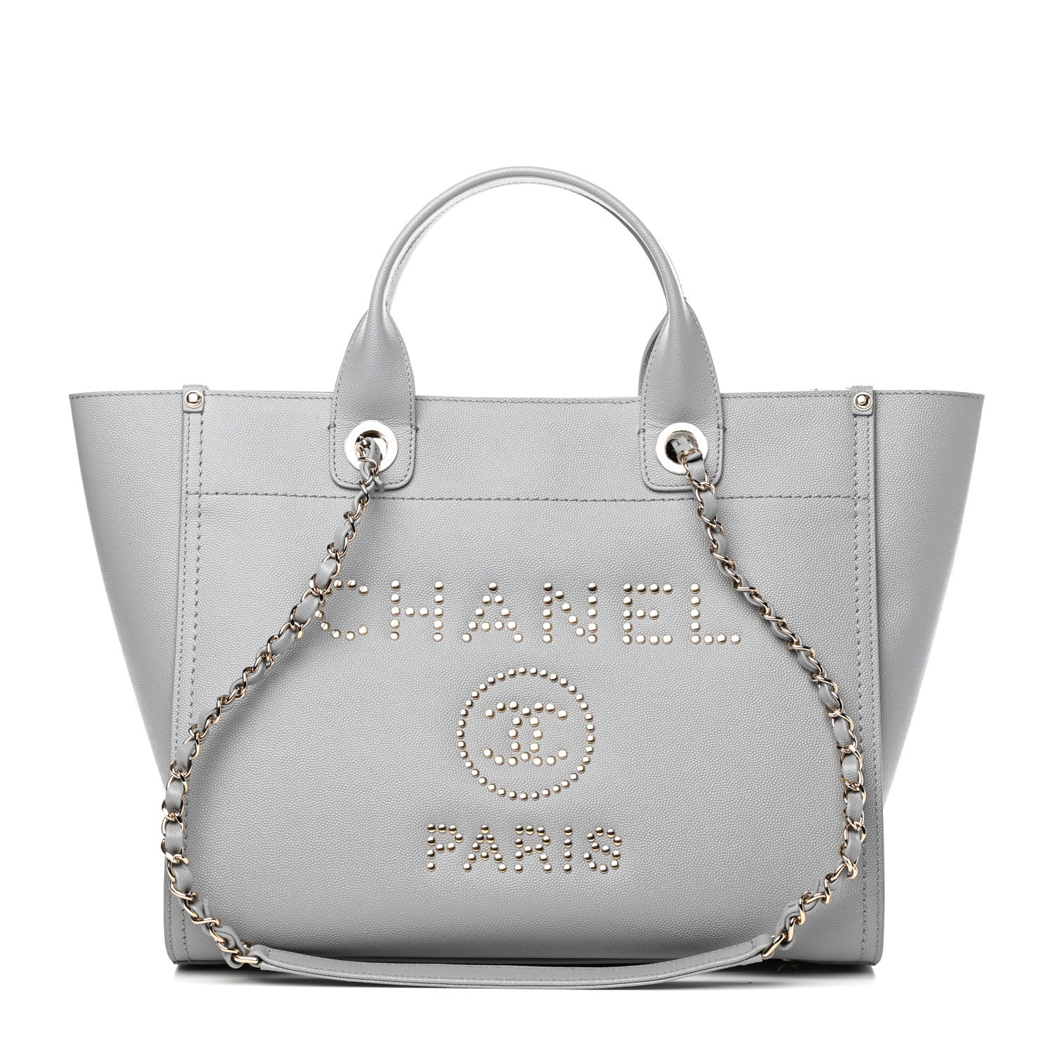 Chanel Caviar Studded Small Deauville Tote Grey 1 of 10