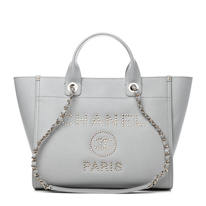 Chanel Caviar Studded Small Deauville Tote Grey 1 of 10
