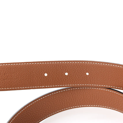 Hermes Box Togo 32mm H Belt 80 Black Gold 5 of 7