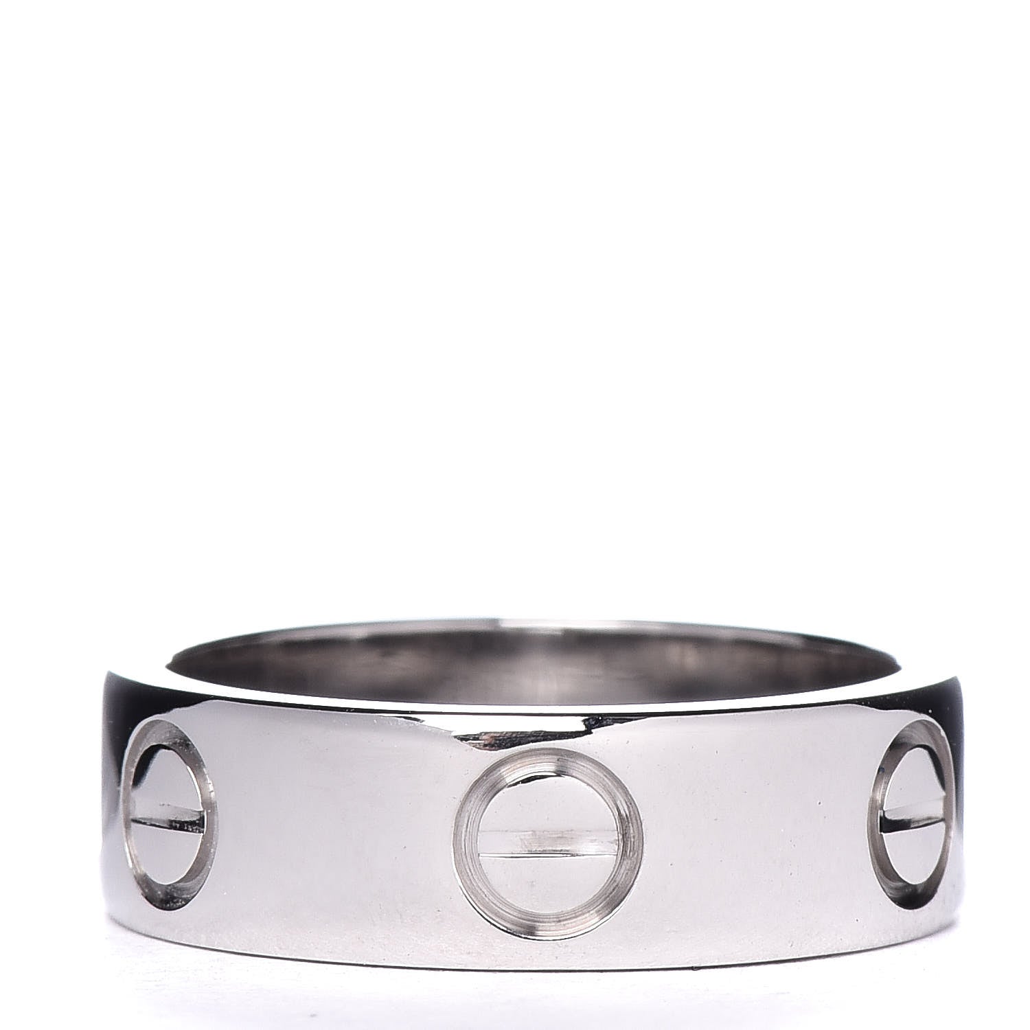 Cartier 18K White Gold 5.5mm LOVE Ring 49 4.75 3 of 4