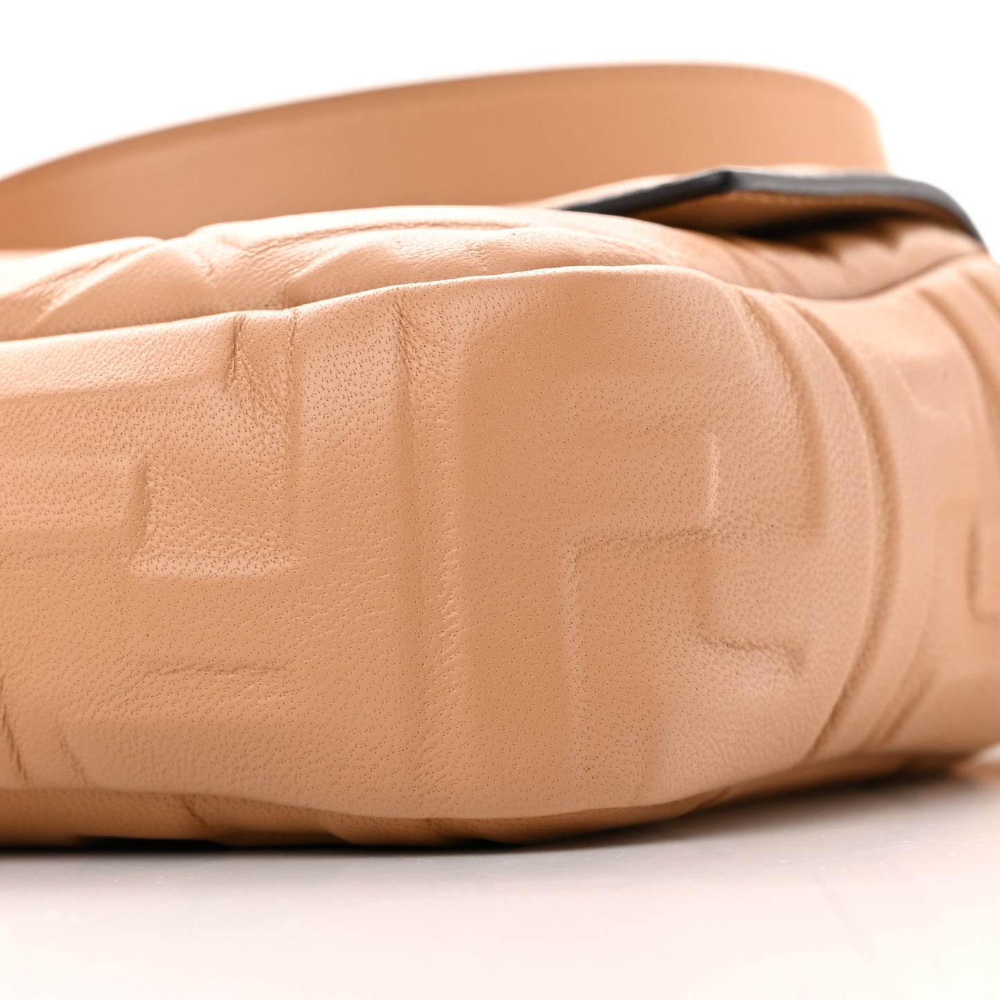 Nappa FF 1974 Embossed Baguette Miele Scuro