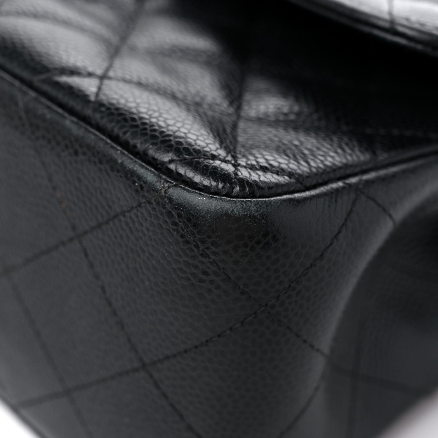 Chanel Caviar Quilted Jumbo Double Flap Black 9 of 15