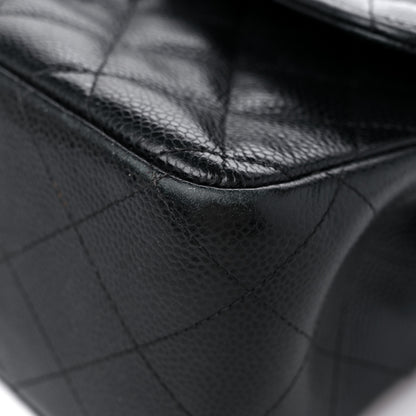 Chanel Caviar Quilted Jumbo Double Flap Black 9 of 15