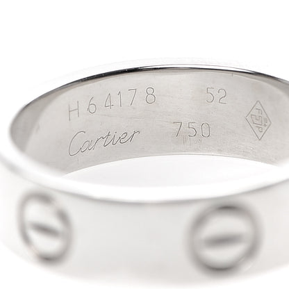 Cartier 18K White Gold 5.5mm LOVE Ring 52 6 4 of 4