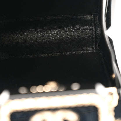 Chanel Plexiglass Lambskin Quilted Perfume Bottle Clutch White Black 5 of 13