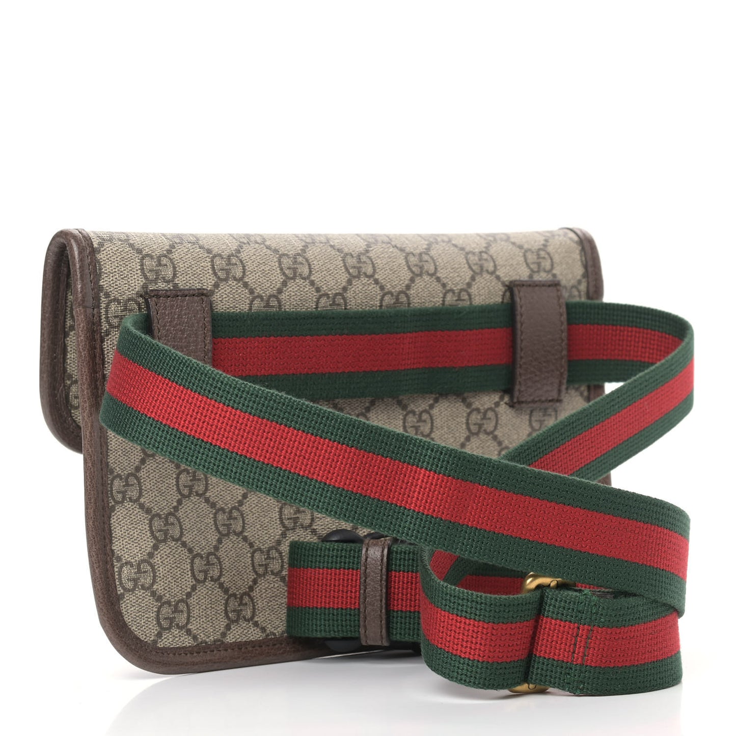 GG Supreme Monogram Neo Vintage Web Belt Bag Brown