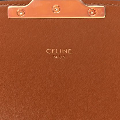 Celine Textile Calfskin Classique Triomphe Bag Natural Tan 6 of 11