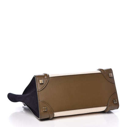 Celine Velluto Smooth Calfskin Suede Micro Tri-Color Luggage 4 of 11