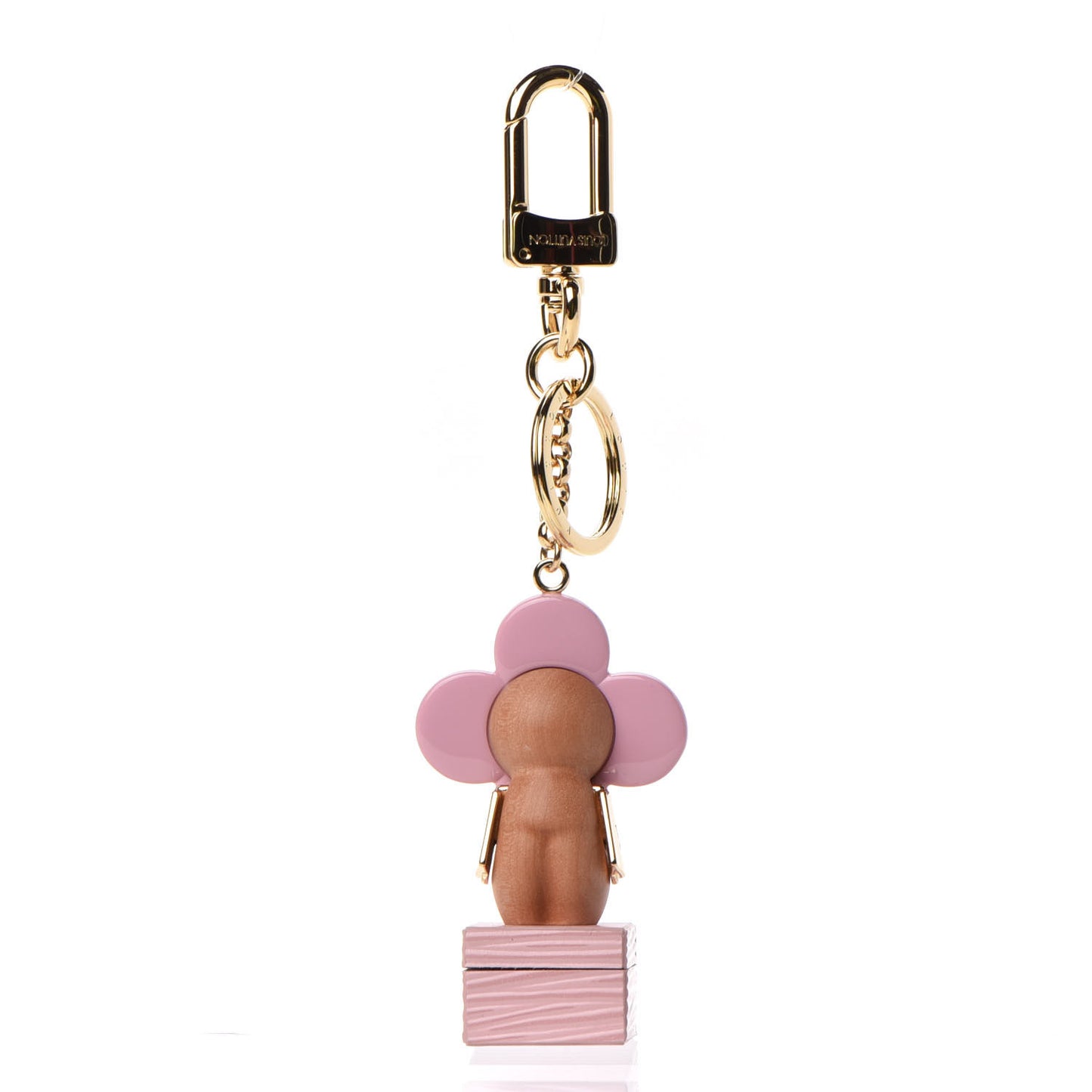Resin Wood Vivienne Trunk Bag Charm Pink