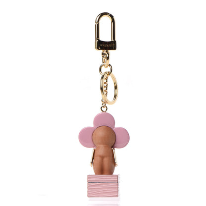 Louis Vuitton Resin Wood Vivienne Trunk Bag Charm Pink 3 of 7