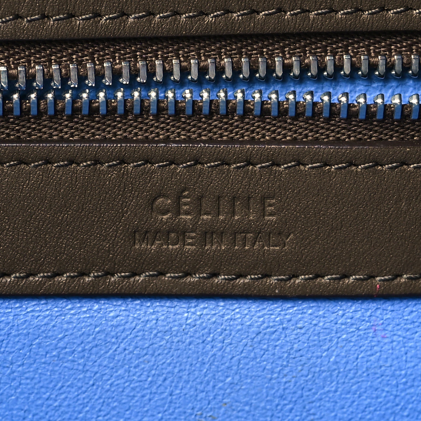 Smooth Calfskin Small Tassel Cabas Phantom Brown Blue