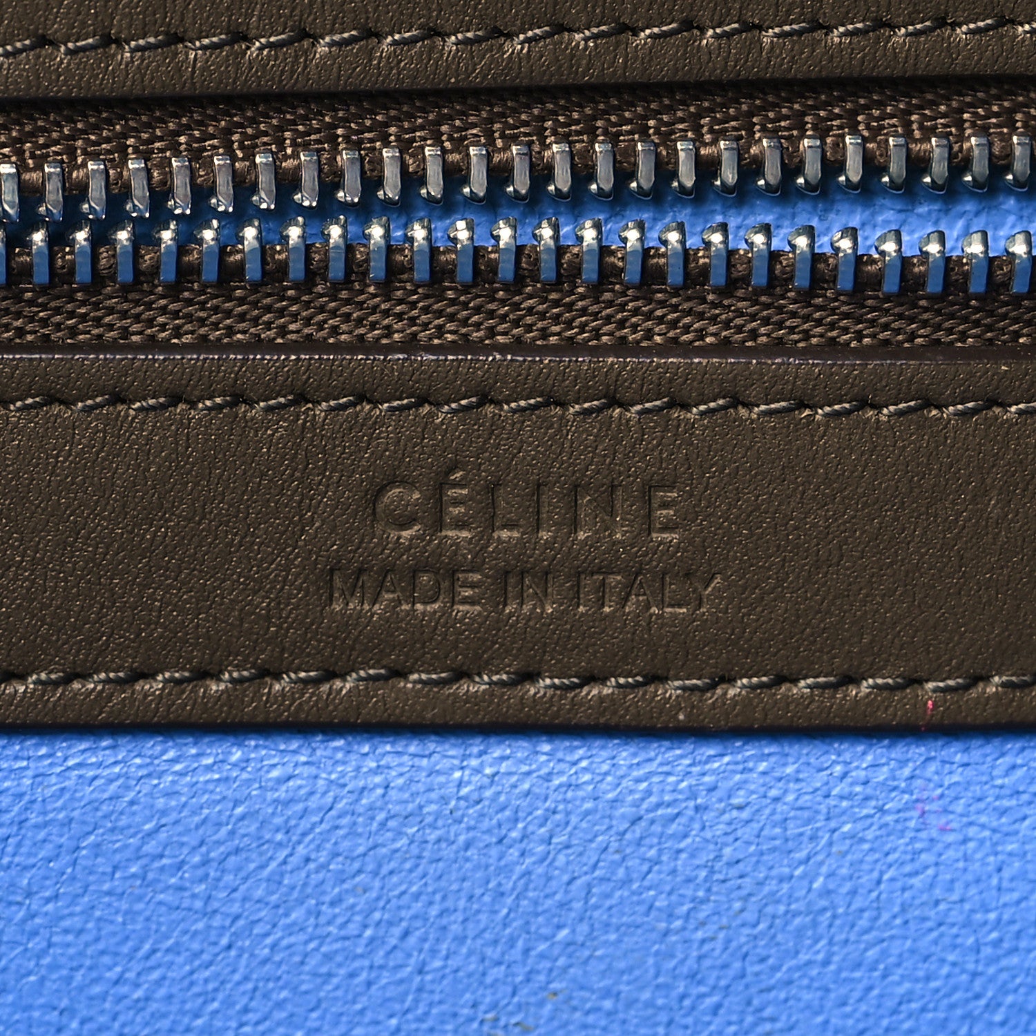 Celine Smooth Calfskin Small Tassel Cabas Phantom Brown Blue 6 of 13