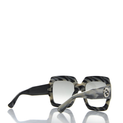 Gucci Crystal Square Frame Sunglasses GG0048S Grey 4 of 8