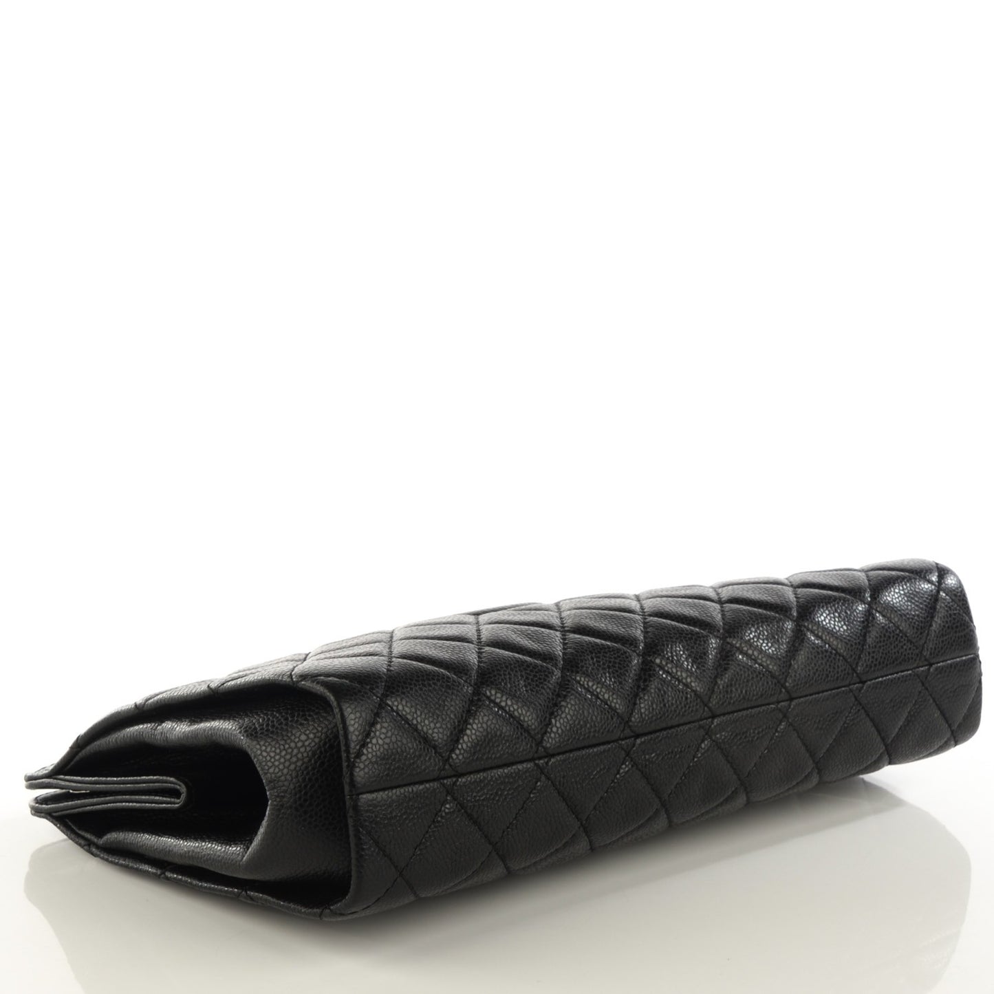 Caviar Quilted CC Large Clutch Black
