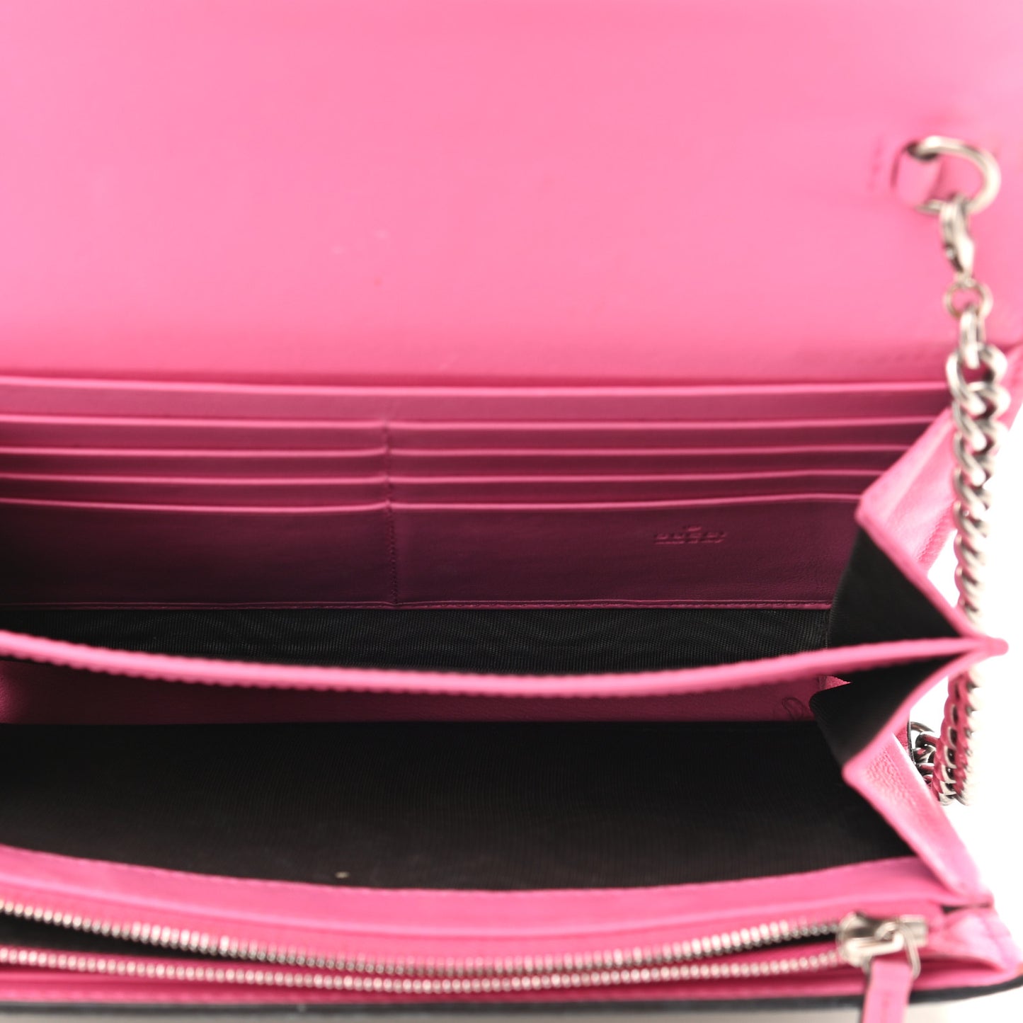 GG Supreme Monogram Mini Dionysus Chain Wallet Beige Pink