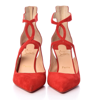 Christian Louboutin Veau Velours Rosas 85 Pumps 38.5 Loubi 2 of 9
