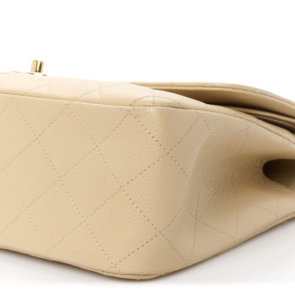 Chanel Caviar Quilted Jumbo Double Flap Beige 11 of 12