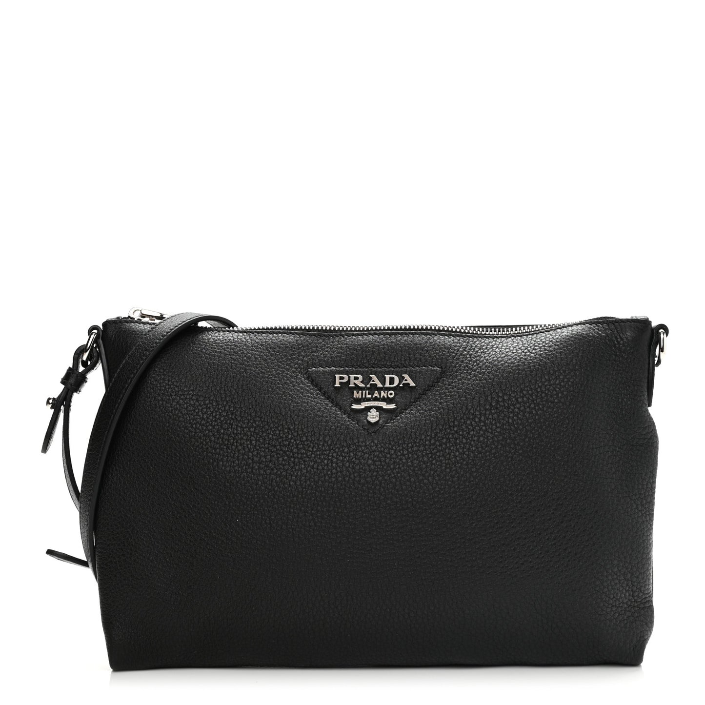 Vitello Daino Crossbody Bag Black