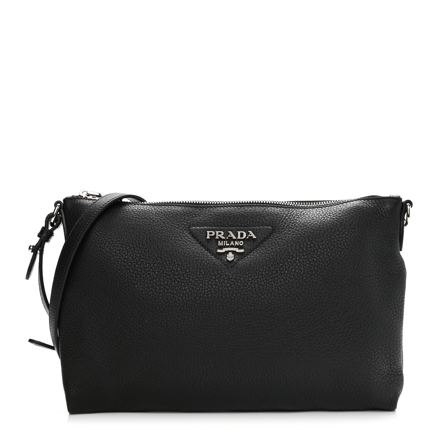 Prada Vitello Daino Crossbody Bag Black 1 of 10