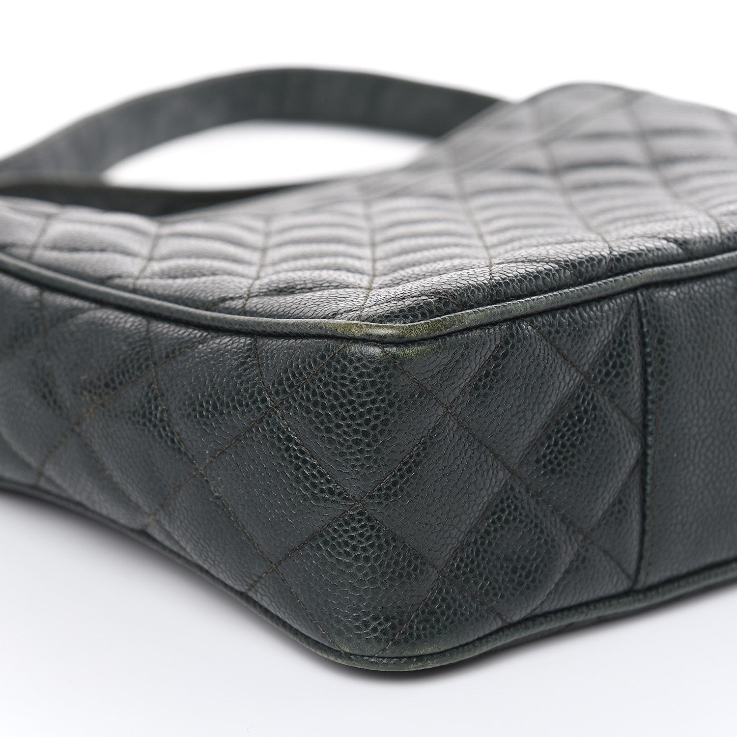 Chanel Caviar Quilted Tassel Camera Bag Dark Green 8 of 18