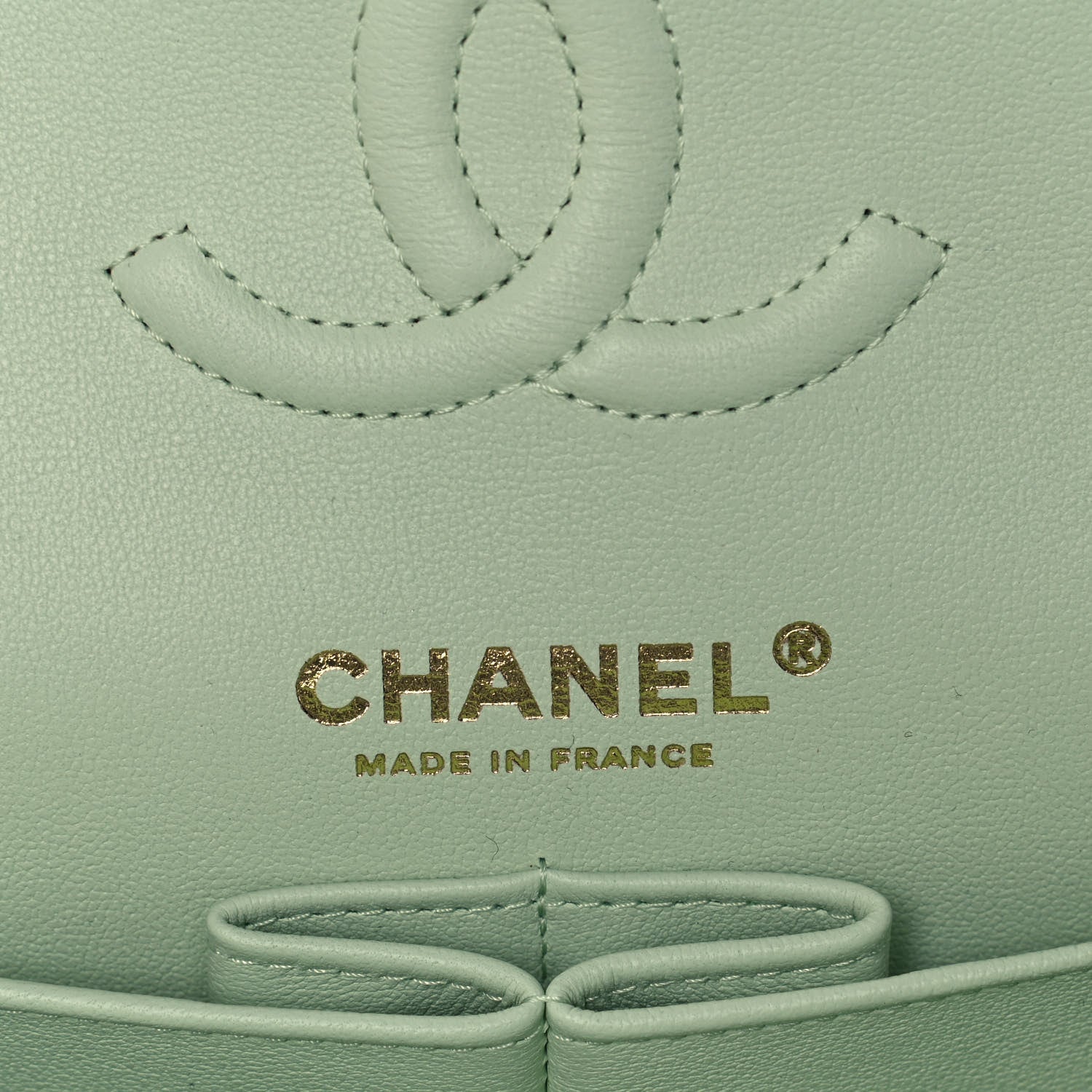 Chanel Caviar Quilted Small Double Flap Light Green 6 of 11