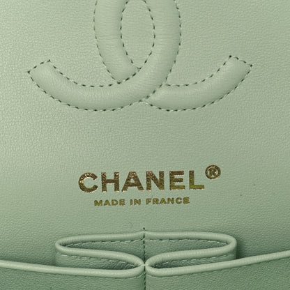 Chanel Caviar Quilted Small Double Flap Light Green 6 of 11