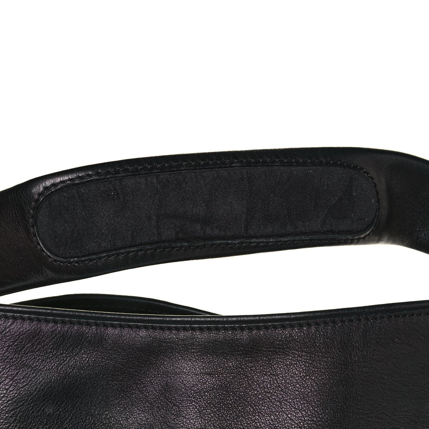 Calfskin Zipper Strap Hobo Black