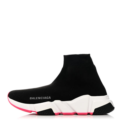 Balenciaga Neoprene Knit Womens Speed Sneakers 35 Black Pink 1 of 12