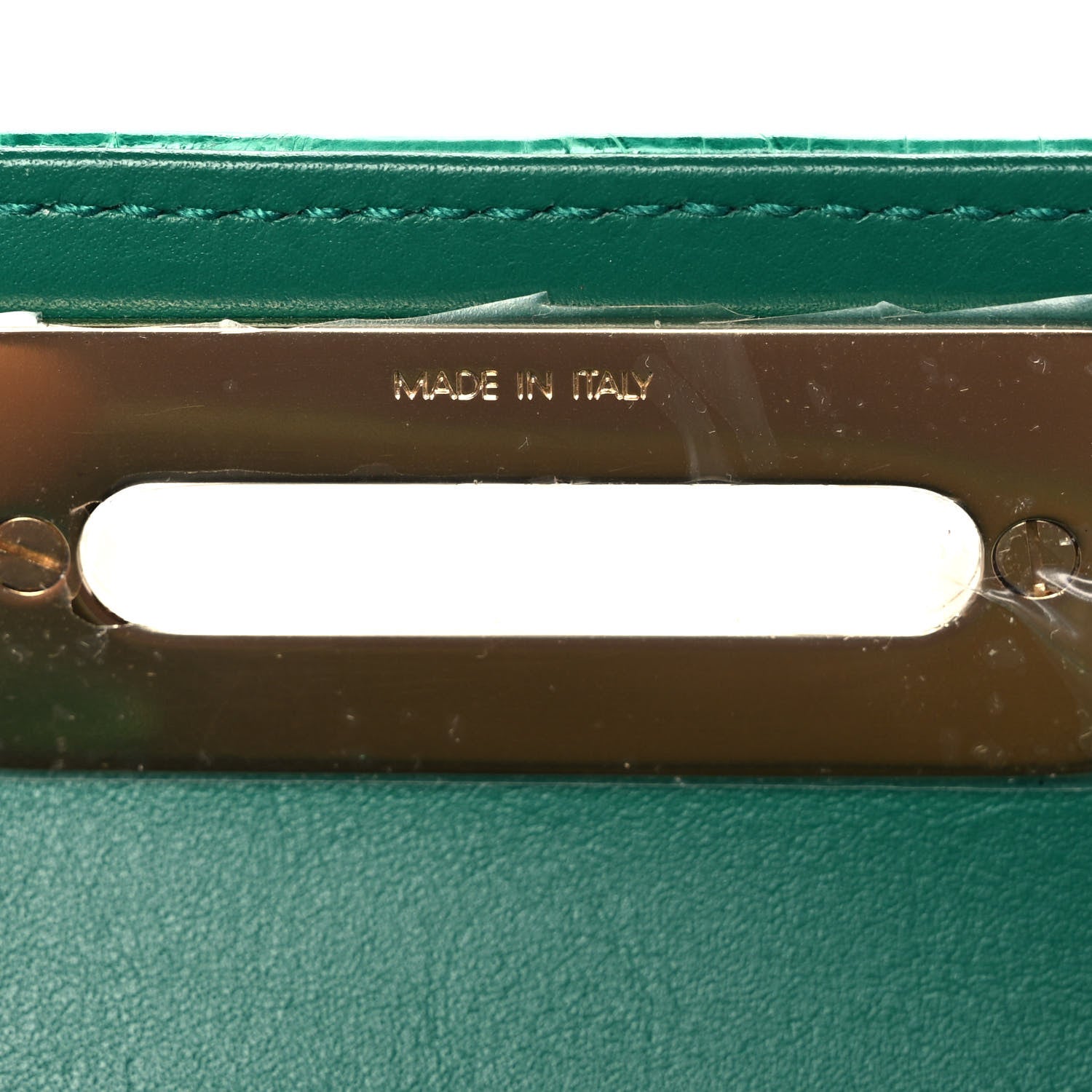 Salvatore Ferragamo Crocodile Gancini 2-Way Top Handle Bag Verde 10 of 13