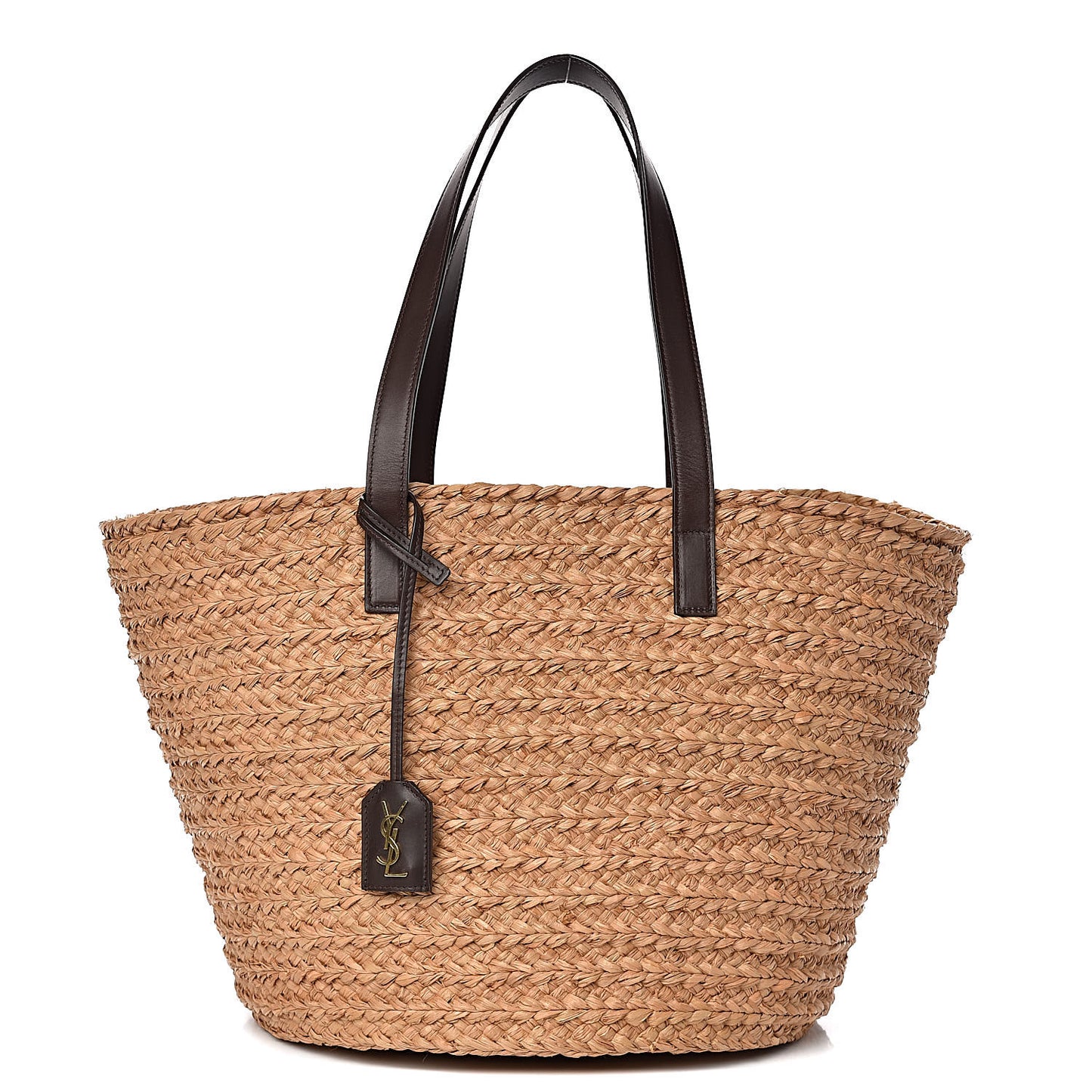 Raffia Calfskin Medium Panier Tote