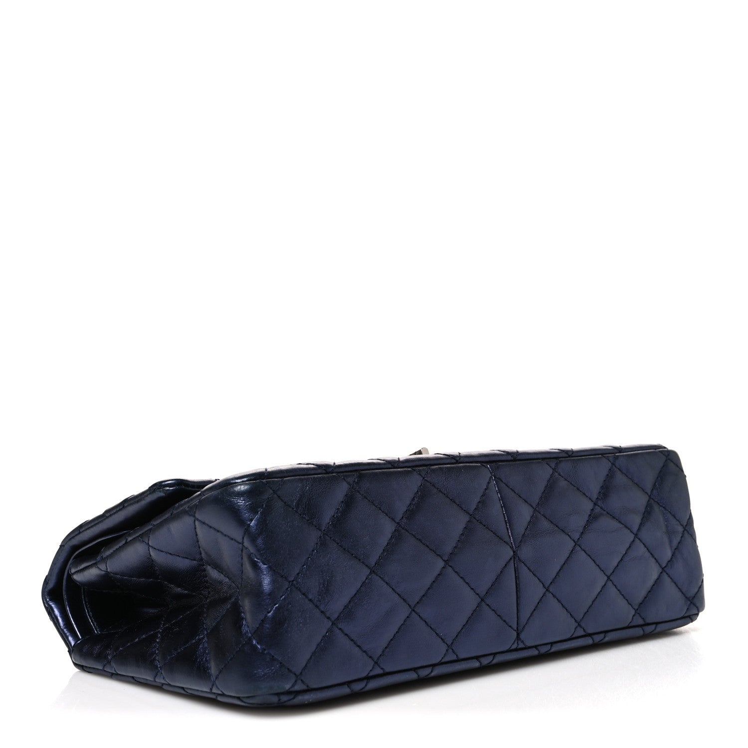 Chanel Metallic Aged Calfskin Quilted 2.55 Reissue 226 Flap Dark Navy Blue 4 of 10