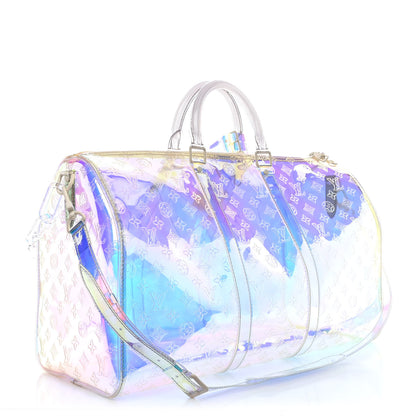 Louis Vuitton PVC Monogram Keepall Bandouliere 50 Iridescent Prism 2 of 9