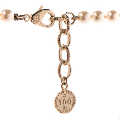 Chanel Pearl CC 100th Anniversary Necklace Light Gold 5 of 6