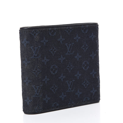 Louis Vuitton Mini Monogram Compact Wallet Blue 2 of 9