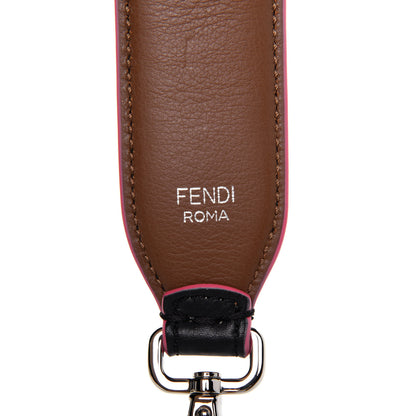 Fendi Vitello Dolce Plexiglass Bi-Color Studded Strap You Black Brownie Multicolor 4 of 5