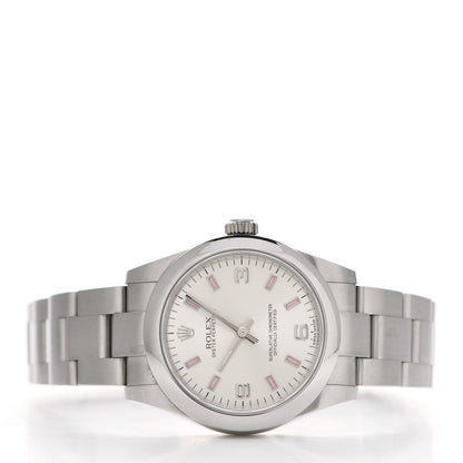 Rolex Stainless Steel 31mm Oyster Perpetual Watch Pink Index 177200 2 of 5