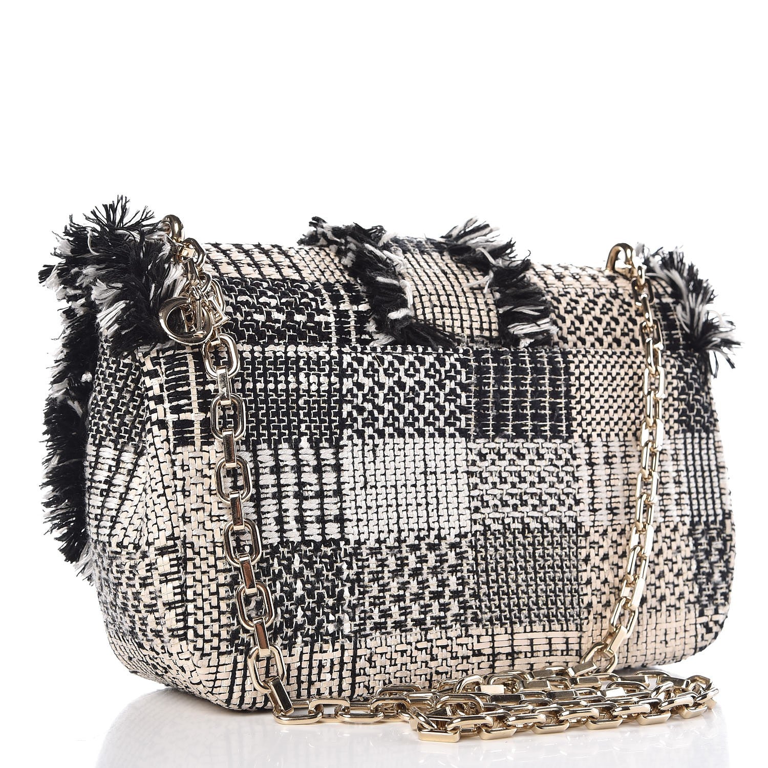 Christian Dior Tweed Miss Dior Flap Black 3 of 8