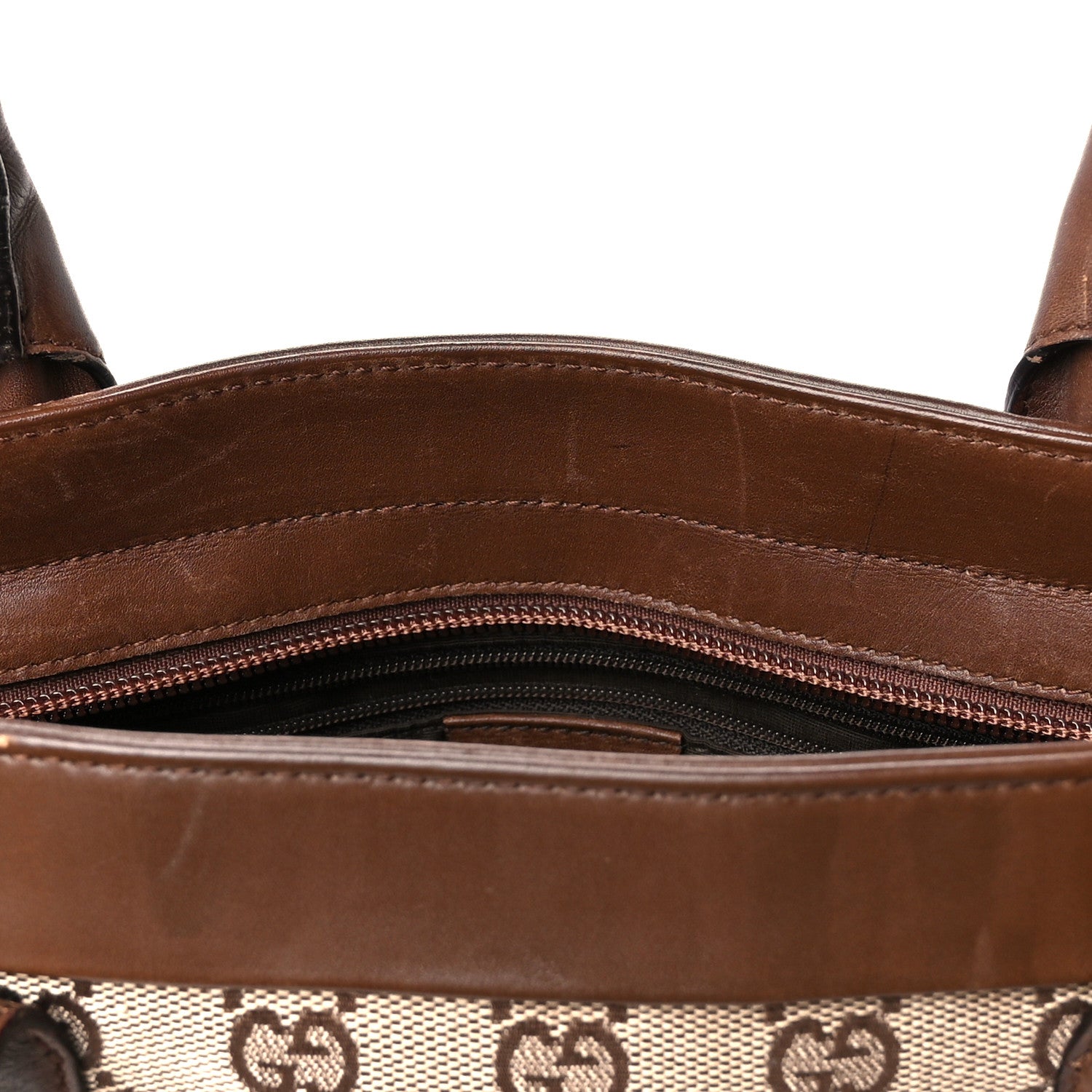 Gucci Monogram Tote Brown 11 of 14