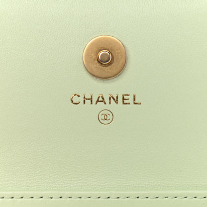 Chanel Lambskin Quilted Chanel 19 Clutch With Chain Light Green 6 of 11