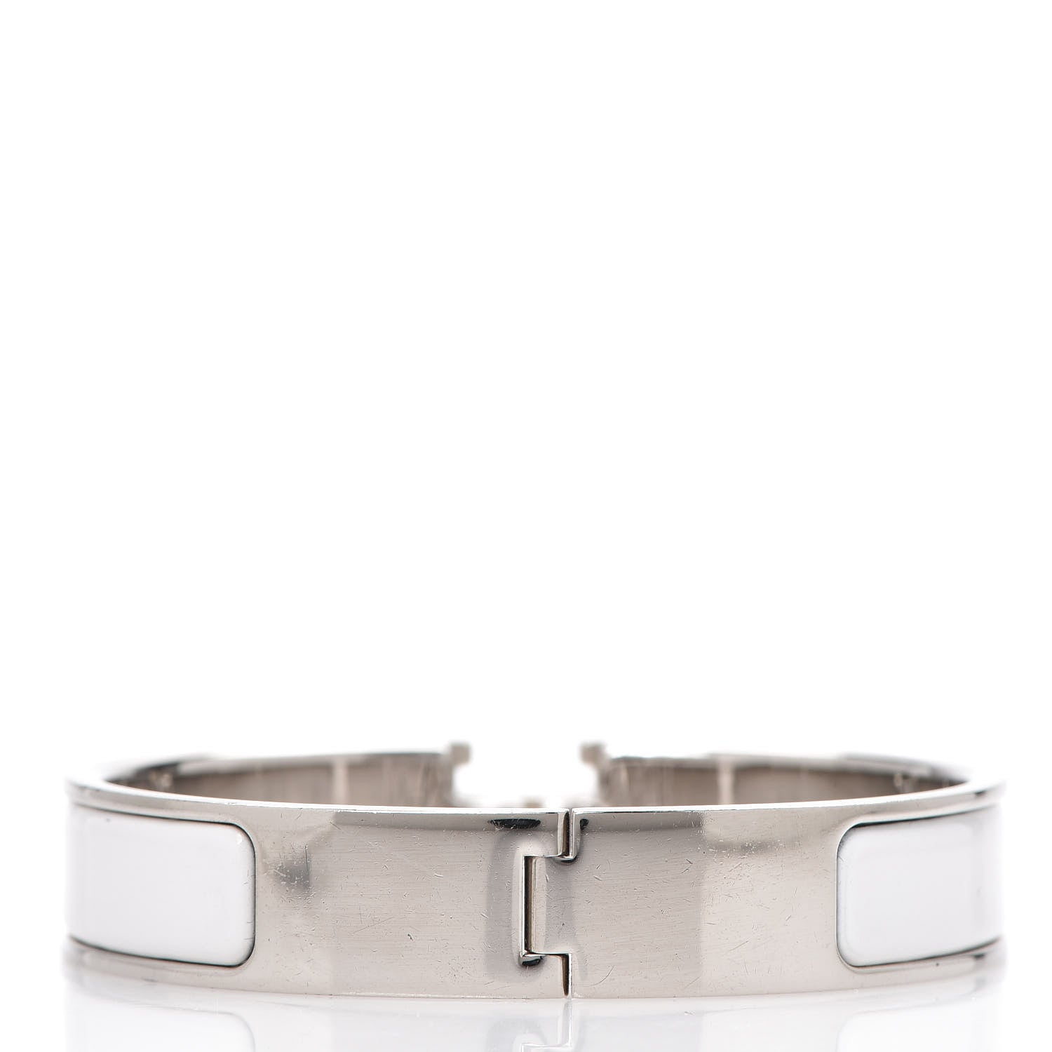 Hermes Enamel Narrow Clic Clac H Bracelet White 2 of 4