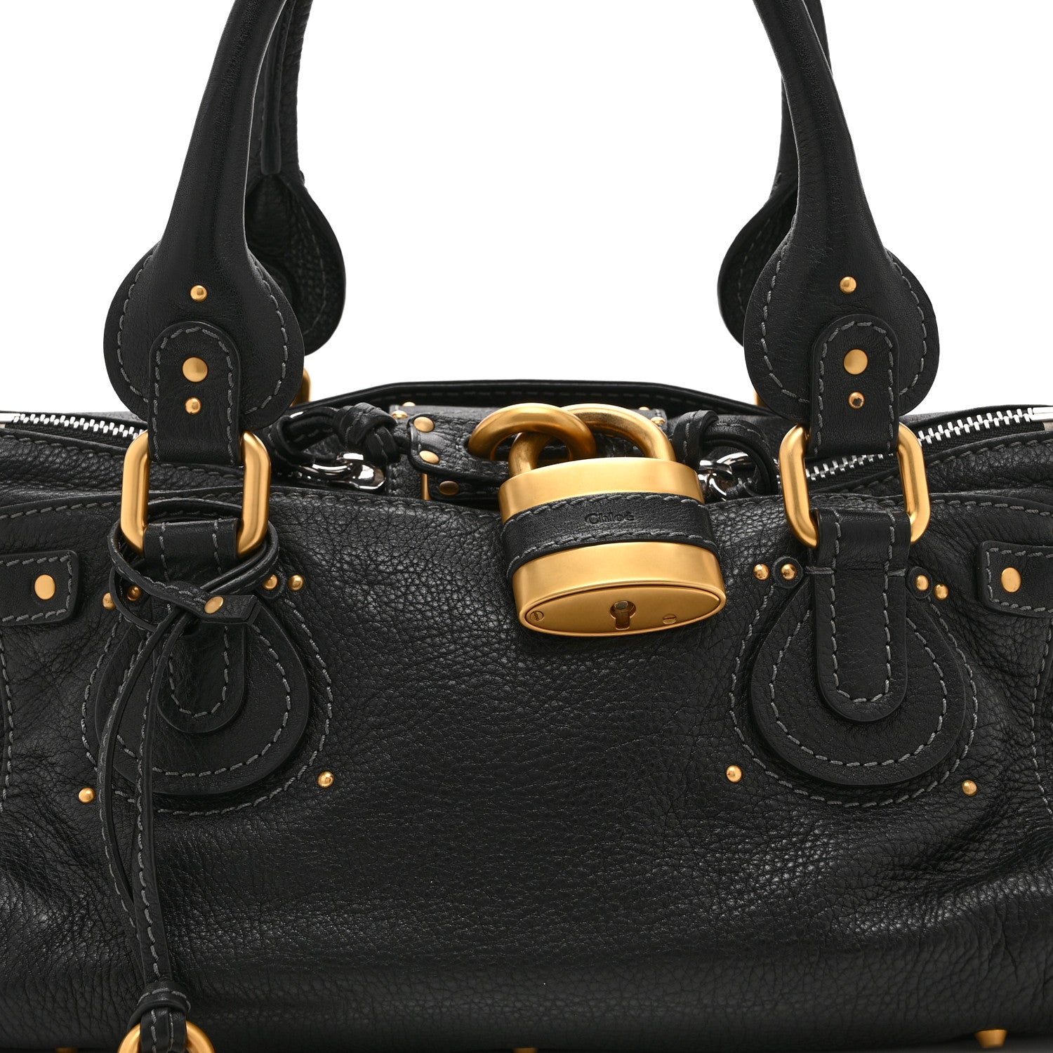 Chloe Calfskin Medium Paddington Satchel Black 9 of 11