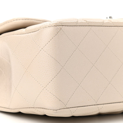 Chanel Caviar Quilted Jumbo Single Flap Ecru 9 of 11