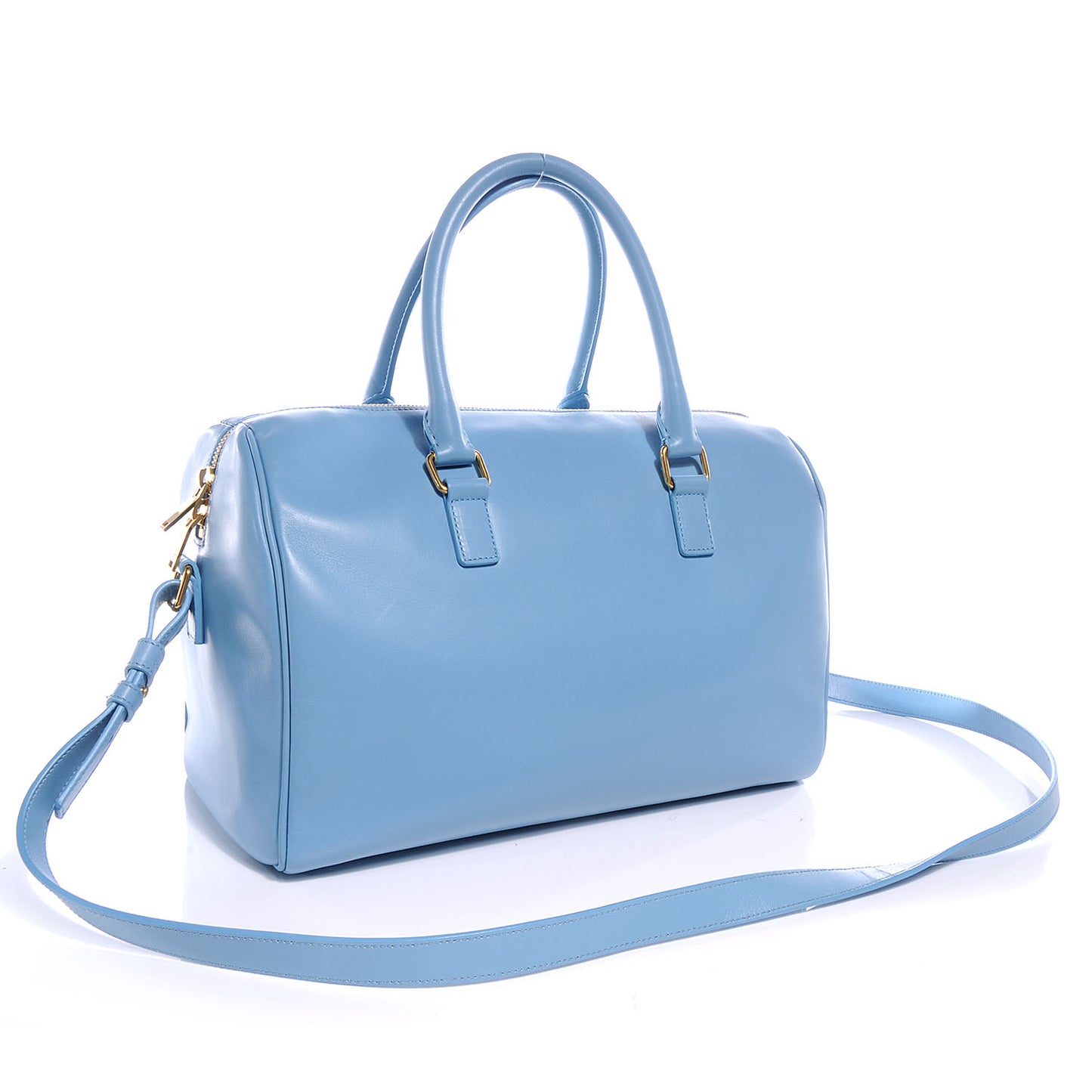 Leather Classic Duffle 6 Bag Blue