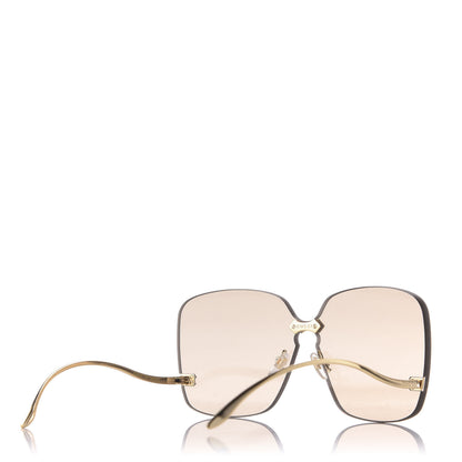Gucci Rimless Sunglasses GG0352S Gold 4 of 10