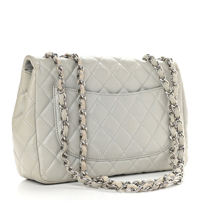 Chanel Caviar Quilted Jumbo Single Flap Grey 2 of 9