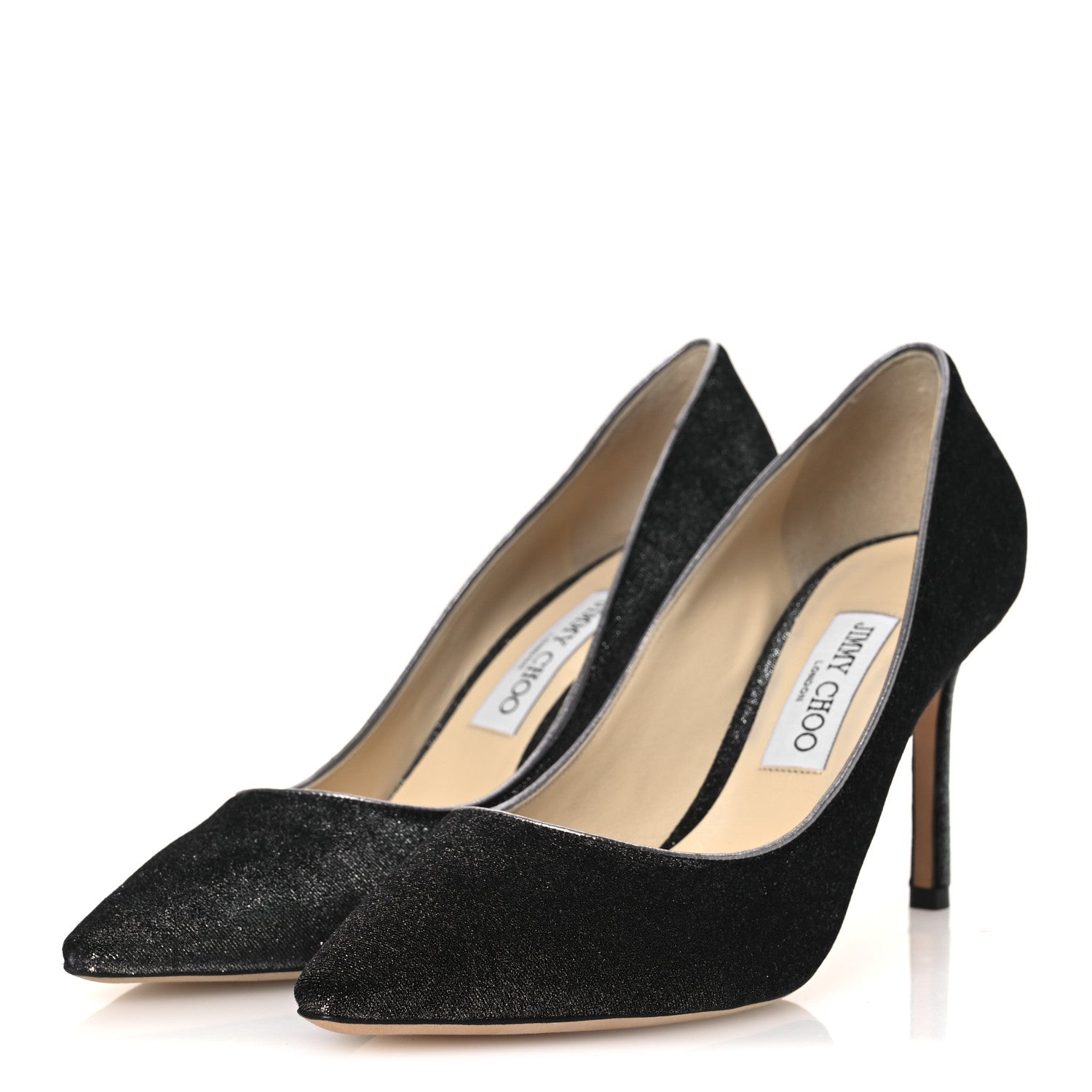 Jimmy Choo Metallic Velvet Romy 85 Pumps 39.5 Anthracite 4 of 12