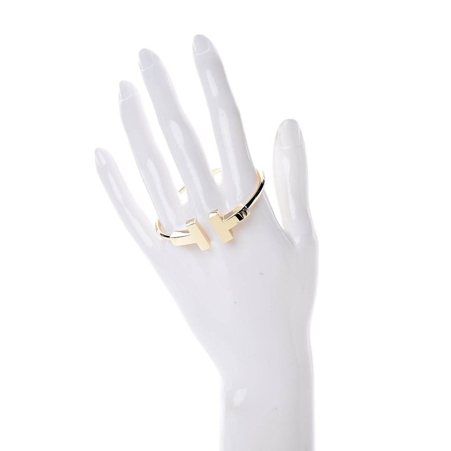 18K Yellow Gold T Wide Wire Bracelet